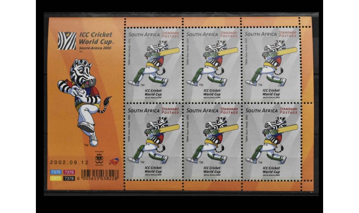 ЮАР 2002 г. "Чемпионат мира по крикету"