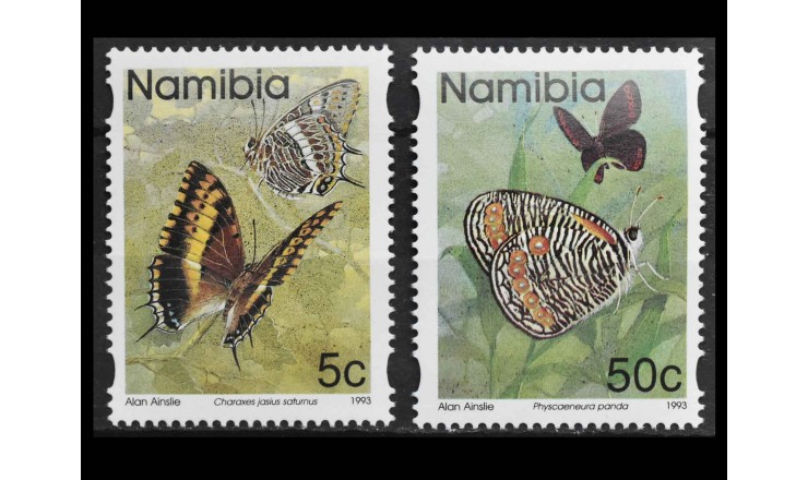 Намибия 1997 г. "Бабочки, переиздание"