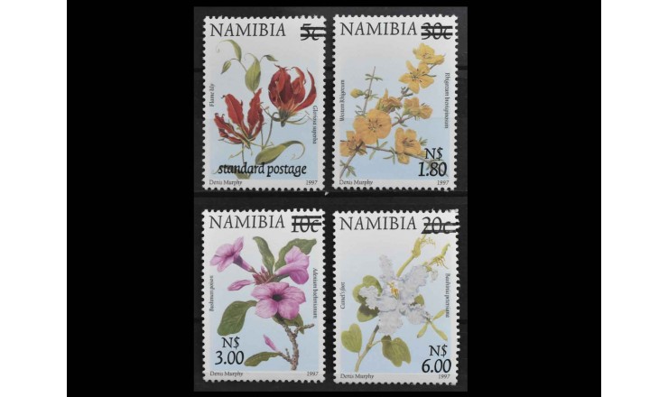 Намибия 2000 г. "Цветы" (надпечатка)
