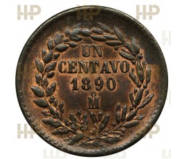Мексика 1 сентаво 1890 г. Mo