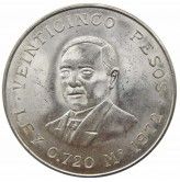 Мексика 25 песо 1972 г. (100 лет со дня смерти Бенито Хуареса)
