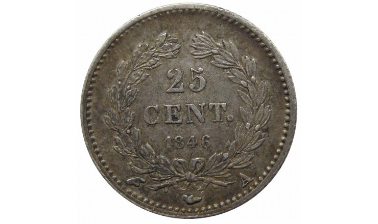 Франция 25 сантимов 1846 г. A