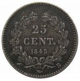 Франция 25 сантимов 1845 г. B