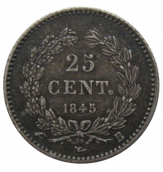 Франция 25 сантимов 1845 г. B Франция 25 сантимов 1845 г. B