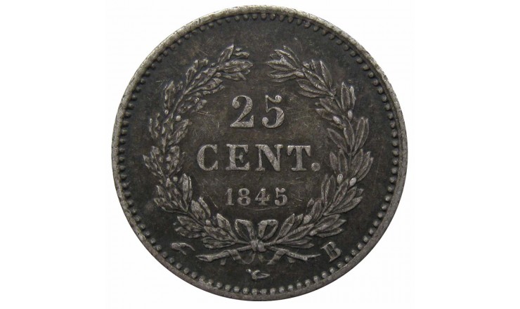 Франция 25 сантимов 1845 г. B