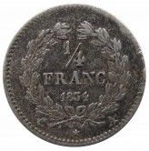 Франция 1/4 франка 1834 г. А