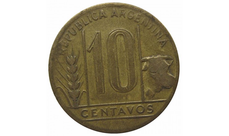 Аргентина 10 сентаво 1944 г.