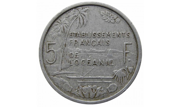 Французская Океания 5 франков 1952 г. Французская Океания 5 франков 1952 г.