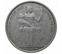 Французская Океания 5 франков 1952 г. Французская Океания 5 франков 1952 г.