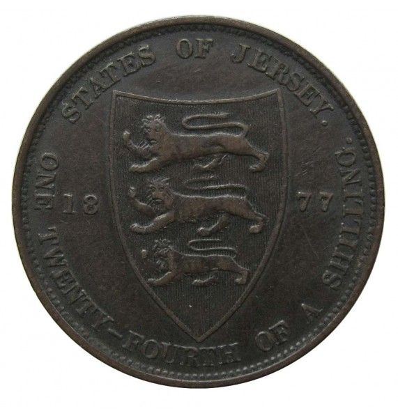 Джерси 1/24 шиллинга 1877 г.
