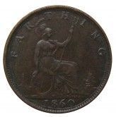 Великобритания 1 фартинг 1860 г.