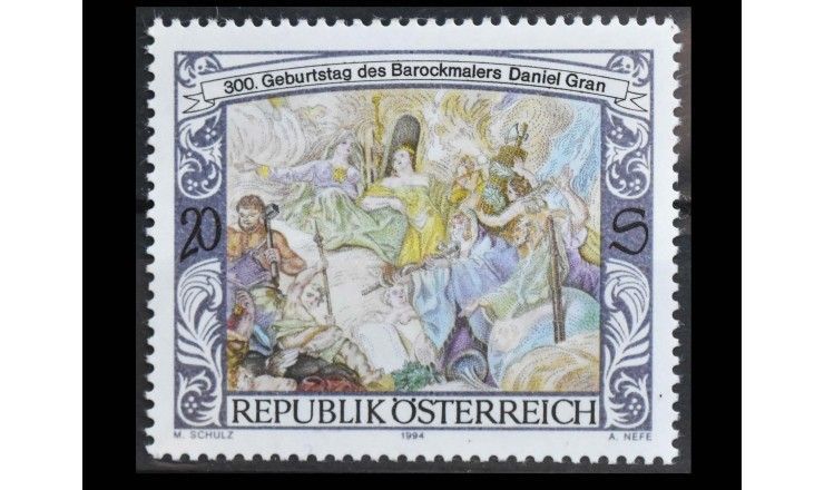 Австрия 1994 г. "Дэниел Гран, 300-летие со дня рождения"  