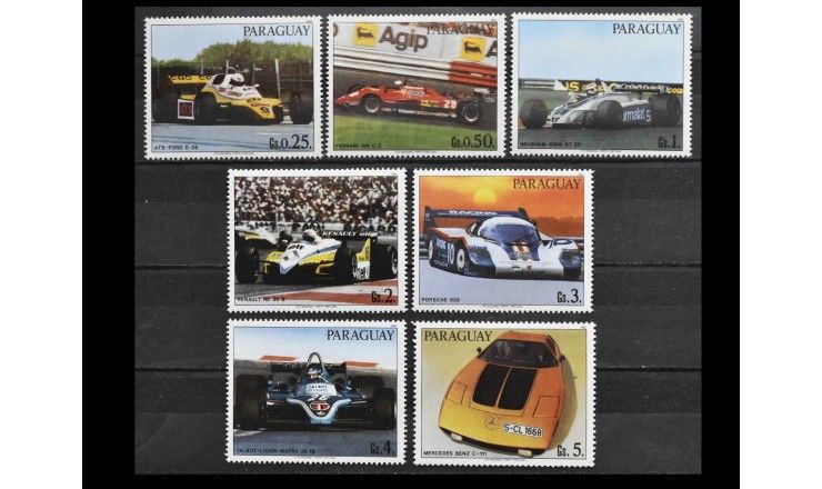 Парагвай 1983 г. "Гоночные автомобили"