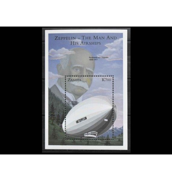 Замбия 2001 г. "Цеппелин: Человек и его дирижабль" Замбия 2001 г. "Цеппелин: Человек и его дирижабль"