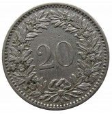 Швейцария 20 раппен 1909 г.
