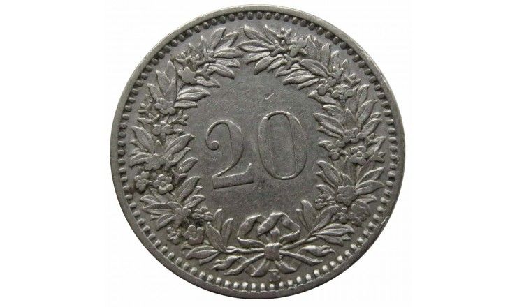 Швейцария 20 раппен 1909 г.