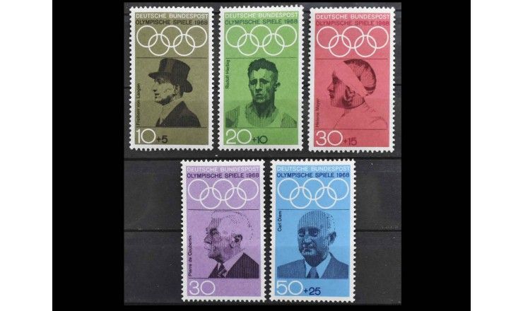 ФРГ 1968 г. "Летние Олимпийские игры, Мехико"