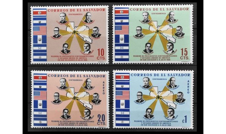 Сальвадор 1969 г. "Президенты и флаги"