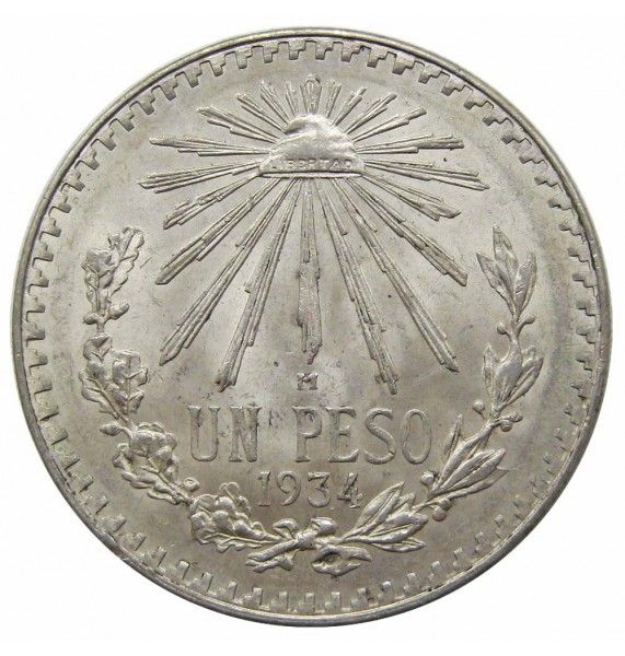 Мексика 1 песо 1934 г.