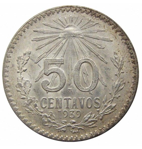 Мексика 50 сентаво 1939 г.