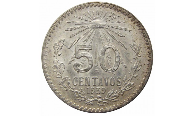 Мексика 50 сентаво 1939 г.