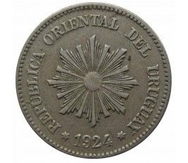 Уругвай 2 сентесимо 1924 г. Уругвай 2 сентесимо 1924 г.