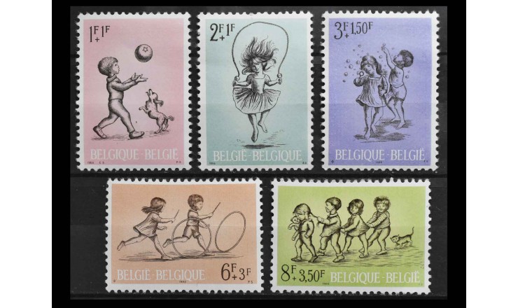 Бельгия 1966 г. "Детские игры"