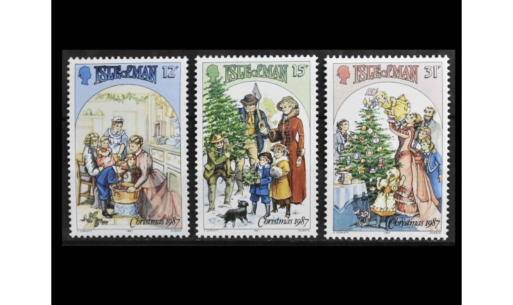 Остров Мэн 1987 г. "Рождество: Викторианские семейные сцены"