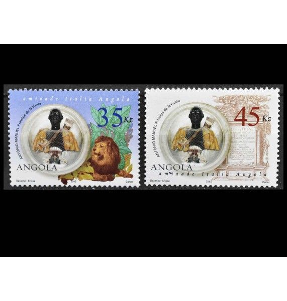 Ангола 2002 г. "Дружба между Анголой и Италией"