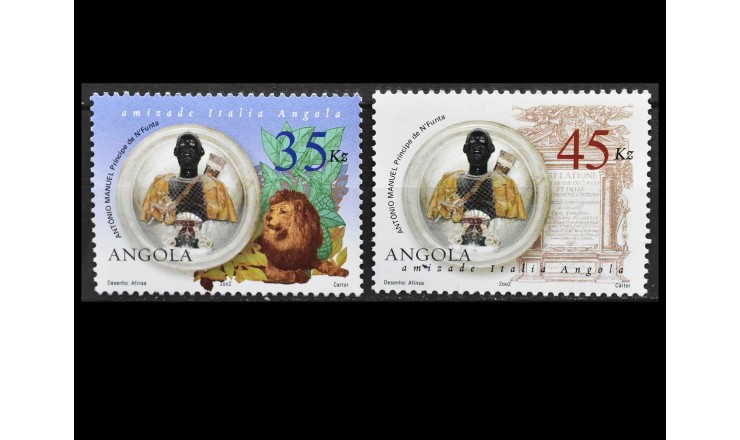 Ангола 2002 г. "Дружба между Анголой и Италией"