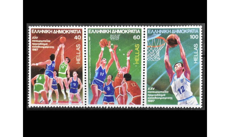 Греция 1987 г. "Чемпионат Европы по баскетболу, Афины" Греция 1987 г. "Чемпионат Европы по баскетболу, Афины"