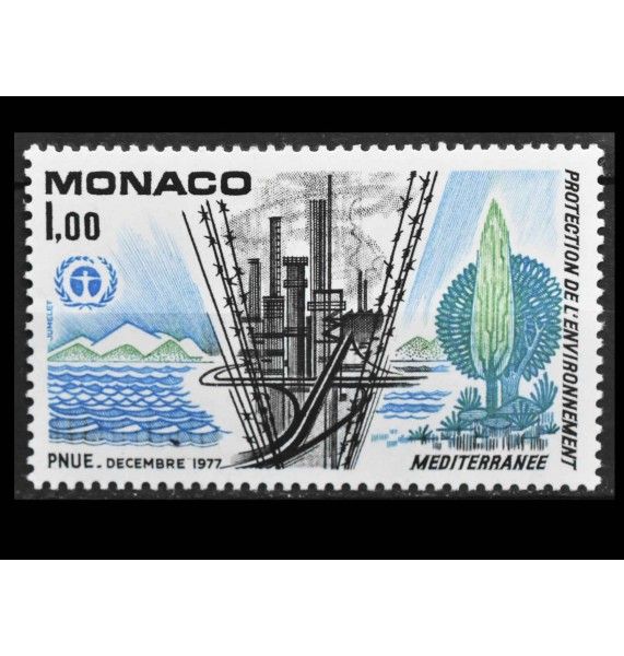 Монако 1977 г. "Охрана окружающей среды Средиземноморья"