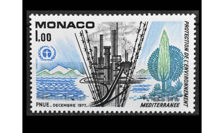 Монако 1977 г. "Охрана окружающей среды Средиземноморья"