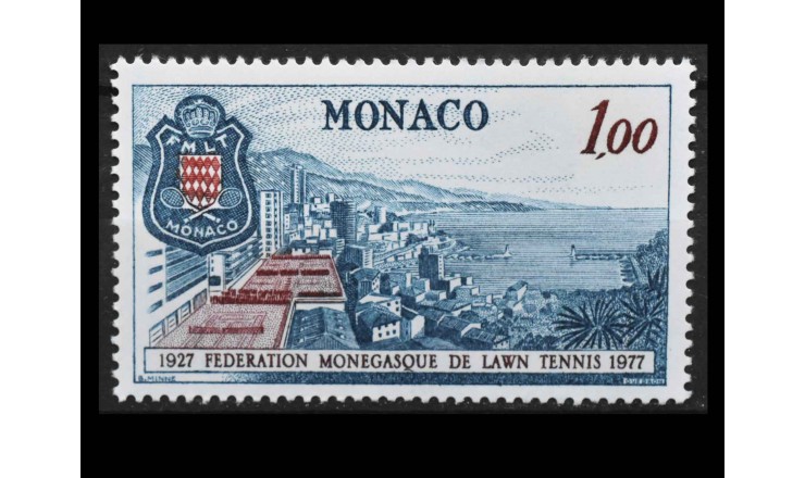 Монако 1977 г. "50 лет Федерации тенниса Монако"