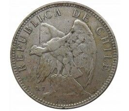 Чили 1 песо 1905 г. Чили 1 песо 1905 г.