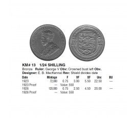 Джерси 1/24 шиллинга 1926 г. Джерси 1/24 шиллинга 1926 г.