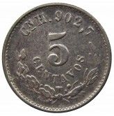 Мексика 5 сентаво 1904 г. Cn H