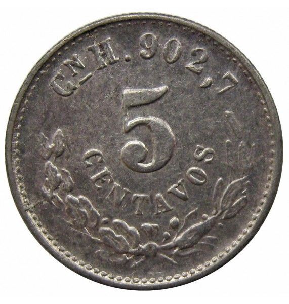 Мексика 5 сентаво 1904 г. Cn H