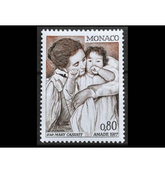 Монако 1977 г. "Картина Мэри Кассат "Материнство"