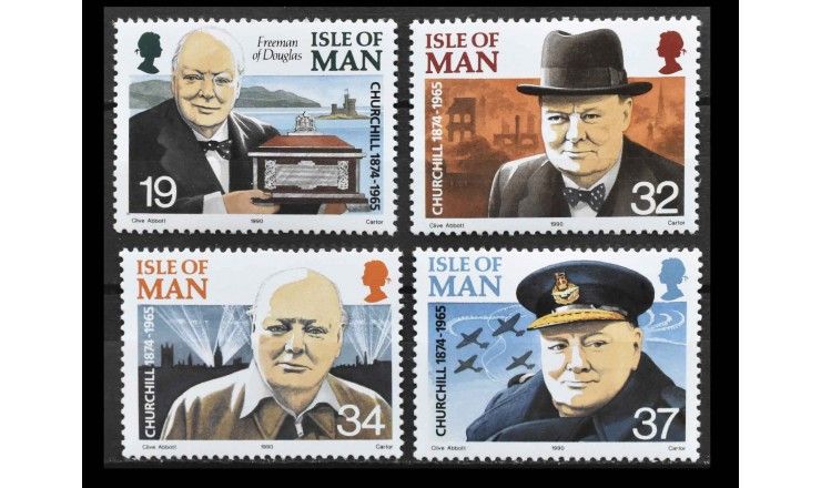 Остров Мэн 1990 г. "25-я годовщина смерти сэра Уинстона Черчила" Остров Мэн 1990 г. "25-я годовщина смерти сэра Уинстона Черчила"