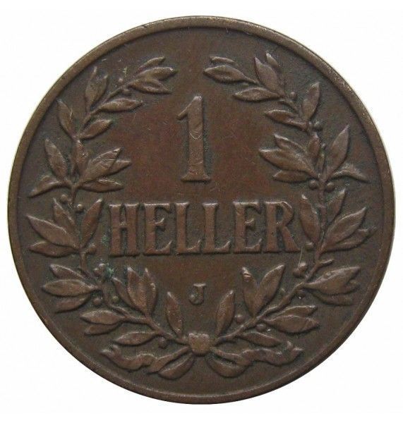 Германская Восточная Африка 1 геллер 1908 г. J