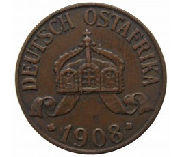 Германская Восточная Африка 1 геллер 1908 г. J
