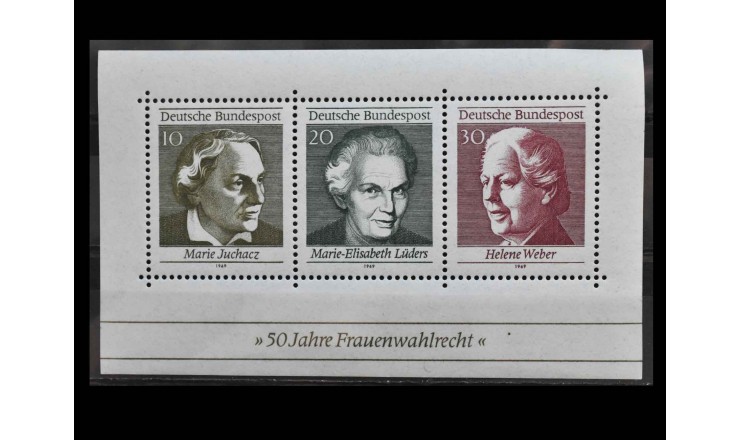 ФРГ 1969 г. "50 лет женскому избирательному праву"