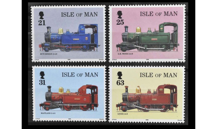Остров Мэн 1998 г. "125-летие железной дороги острова Мэн: паровозы"