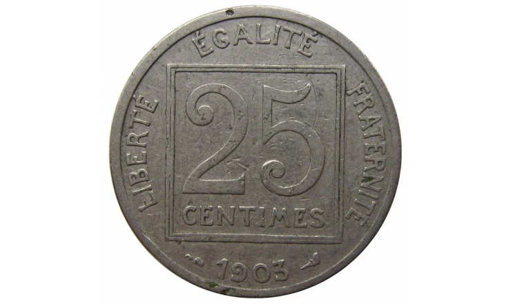 Франция 25 сантимов 1903 г.