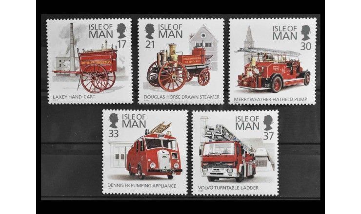 Остров Мэн 1991 г. "Пожарные машины"