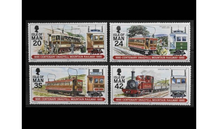 Остров Мэн 1995 г. "Столетие горной железной дороги Снайфедль"