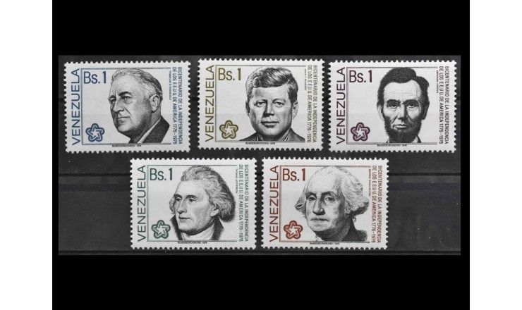 Венесуэла 1976 г. "200 лет независимости США"