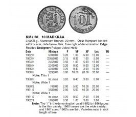 Финляндия 10 марок 1954 г.