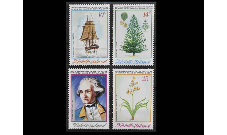 Остров Норфолк 1974 г. "Джеймс Кук"
